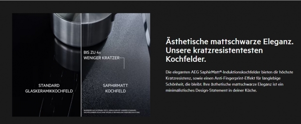 XCD6847AS Autarkes Kochfeld mit integriertem Dunstabzug / SaphirMatt® / Muldenlüfter / Umluft / 83cm